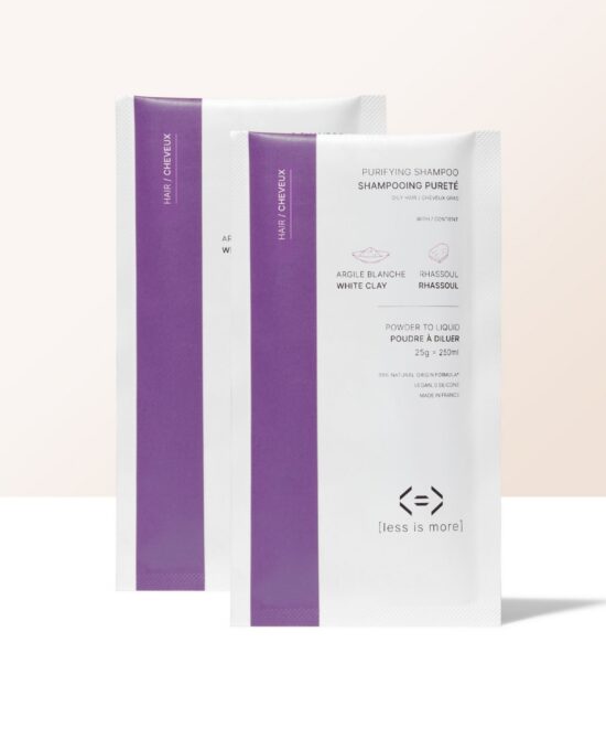 2 refills purifying shampoo [white clay + rhassoul] =500ml