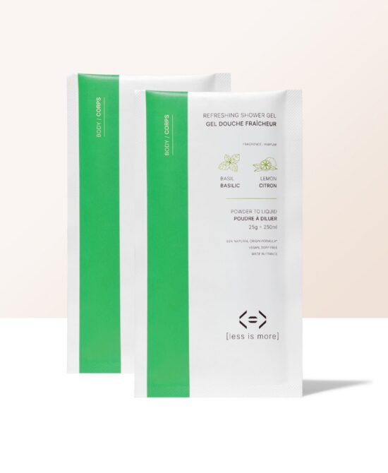 2 refills refreshing shower gel [basil + lemon] =500ml