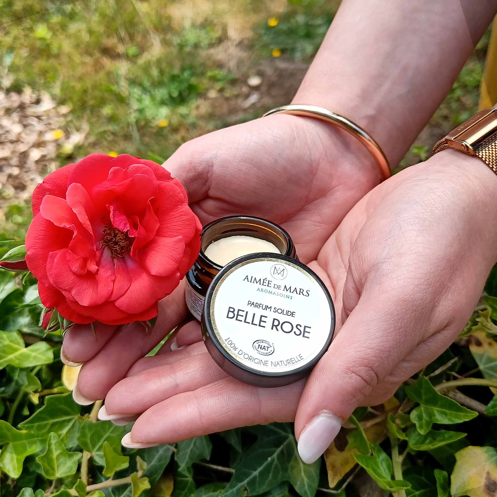 Parfum Solide Bio Sans Alcool Belle Rose