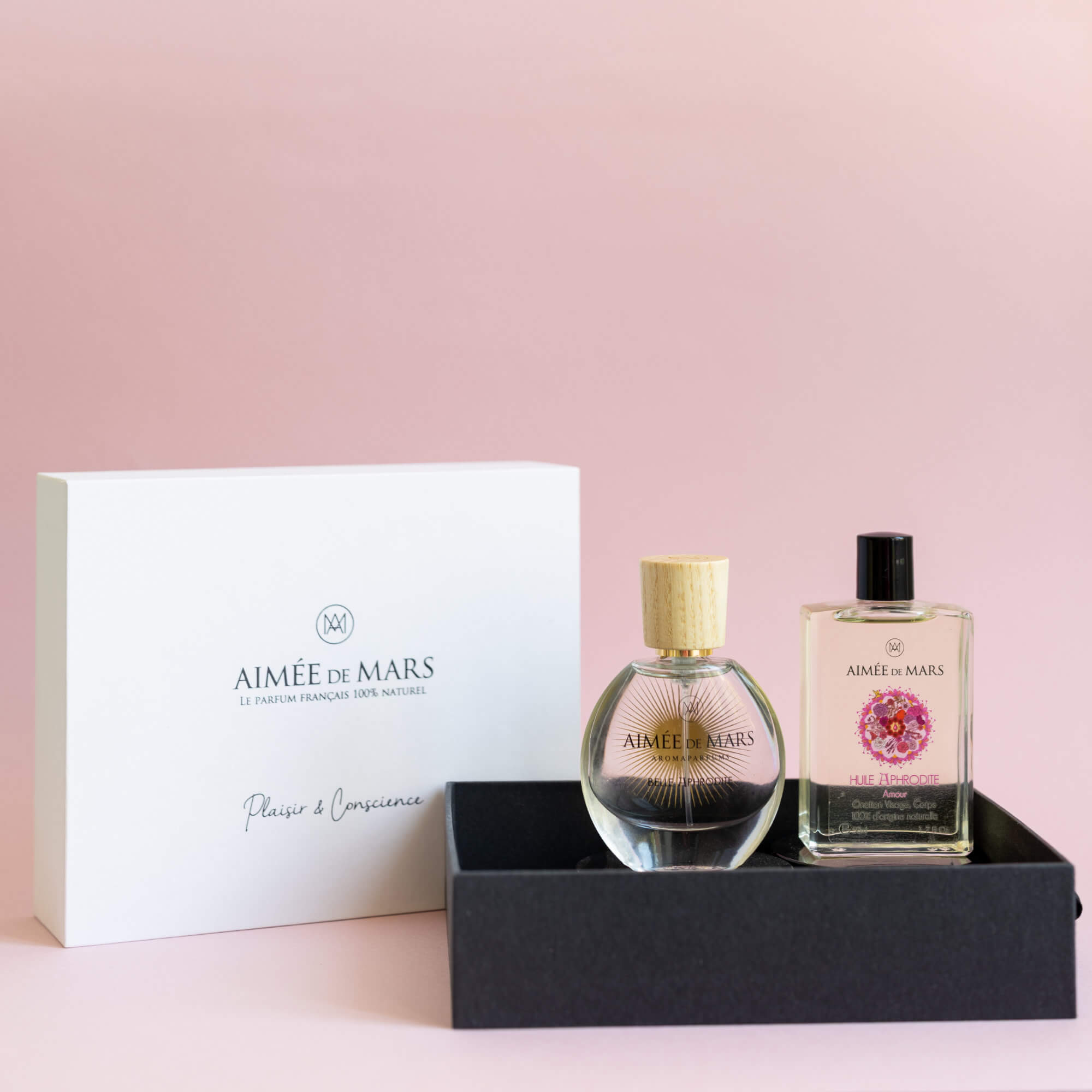 Coffret Aphrodite Huile Corps et Parfum Naturel