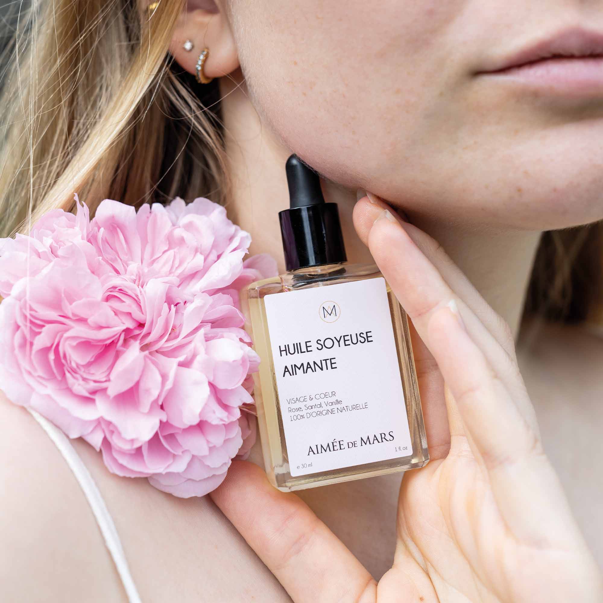 Huile Soin Aimante Visage Régénérante Relaxante et Nourrissante